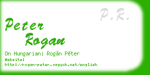 peter rogan business card